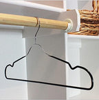 Standard Clothes Hangers with Pant Bar, Shoulder Notch & Slim Profile, Chrome Finish