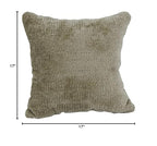 Blazing Needles Square Faux Fur Throw Pillow, 17", Elton Taupe