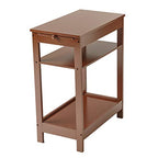 Side Table With Extension Shelf - Walnut