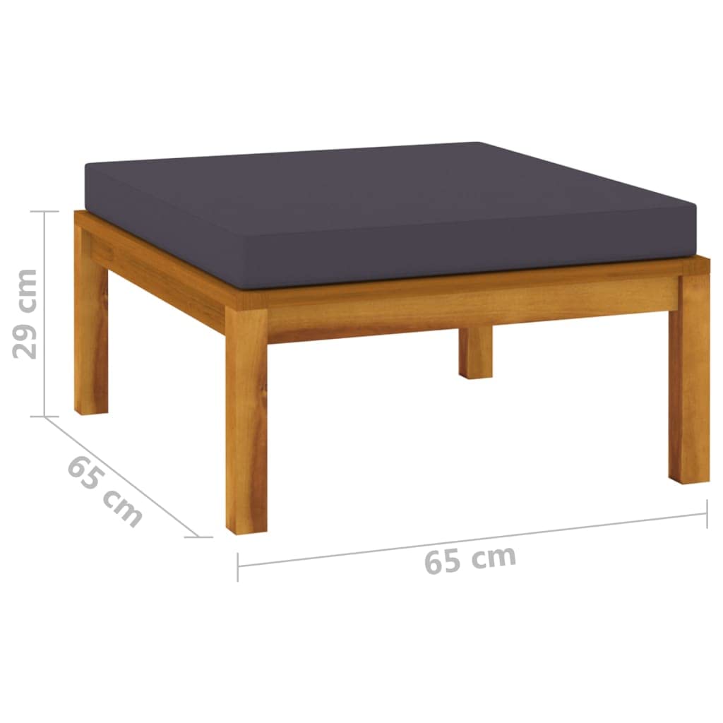 vidaXL Solid Acacia Wood Patio Lounge Set 5 Piece with Cushion Outdoor Garden Terrace Yard Balcony Wooden Sofa Seating Seat Sitting Chair Furniture