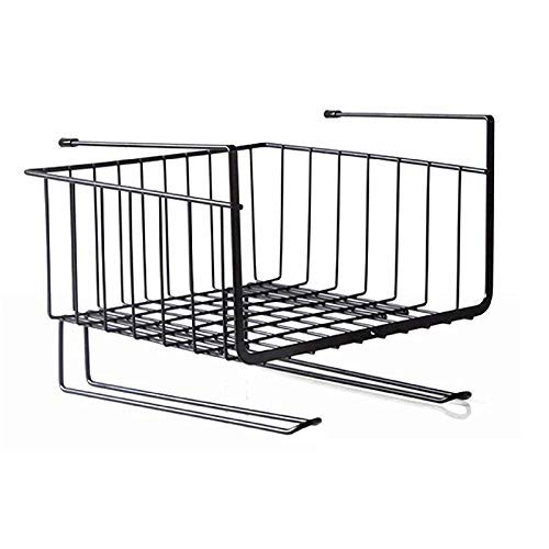 Homava Metal Cupboard Rack For Kitchen Bathroom Organizer  28.5 X 26 X 19.5 Cm,Black