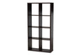 Baxton Studio Janne Modern and Contemporary Dark Brown Finished 8-Cube Multipurpose Storage Shelf
