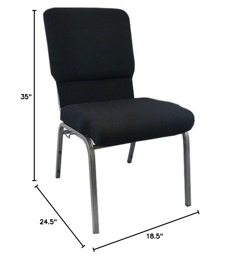 Flash Furniture Advantage Black Church Chairs 18.5 In. Wide