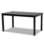 Baxton Studio Ruth Modern Transitional Grey Fabric Upholstered and Dark Brown Finished Wood 7-Piece Dining Set