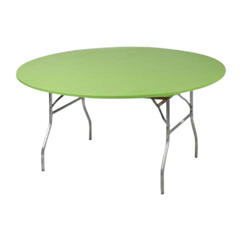 Kwik-Covers 60' Round Fitted Plastic Table Covers, 5 Pack (Lime Green)