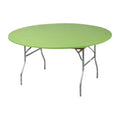 Kwik-Covers 60' Round Fitted Plastic Table Covers, 5 Pack (Lime Green)