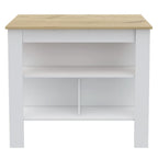 California Kitchen Set,35.4" H X 40.5" W X 27.5" D,White/Light Oak