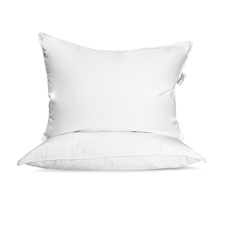 Hotel Feather And Down King Size Bed Pillow Set (2 Pack)