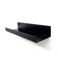 Mitus Floating Display Shelf - Wall Mounted - Modern Industrial Metal Channel Ledge Black, 12 inch