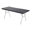 Kwik-Covers 8' Rectangle Plastic Table Covers 30' X 96', Bundle Of 5 (Black)