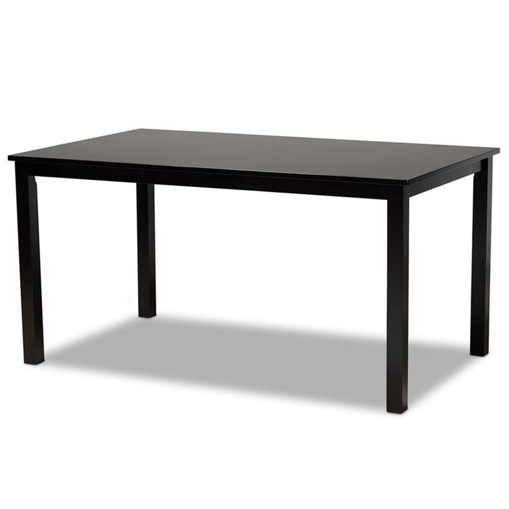 Baxton Studio Ani Modern and Contemporary Dark Brown Finished Wood 7-Piece Dining Set