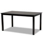 Baxton Studio Ani Modern and Contemporary Dark Brown Finished Wood 7-Piece Dining Set