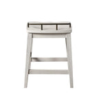 Steve Silver Furniture Pendleton Counter Stool, 24-inch Counter Height Seat, Bar Stool, Shaped Seat, Farmhouse, for Kitchens and Dining, Ivory Finish, 16" D x 19" W x 27" H, Grey