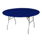 Kwik-Covers 60' Round Fitted Plastic Table Covers, Bundle Of 5 (Navy Blue)