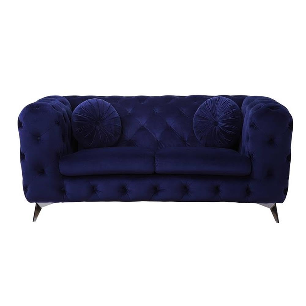 Acme Atronia Loveseat In Blue Fabric