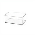Heavenglow Drawer Organizer, Clear Acrylic Divider Storage Bin For Kitchen, Office #8027 15X10X5.8Cm