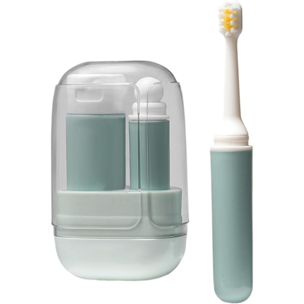 Lmd Enterprise Toothbrush Holder, 3 in 1 Portable Travel Toiletry Set, Plastic, Foldable, with Cup and Toothpaste Holder, Multic