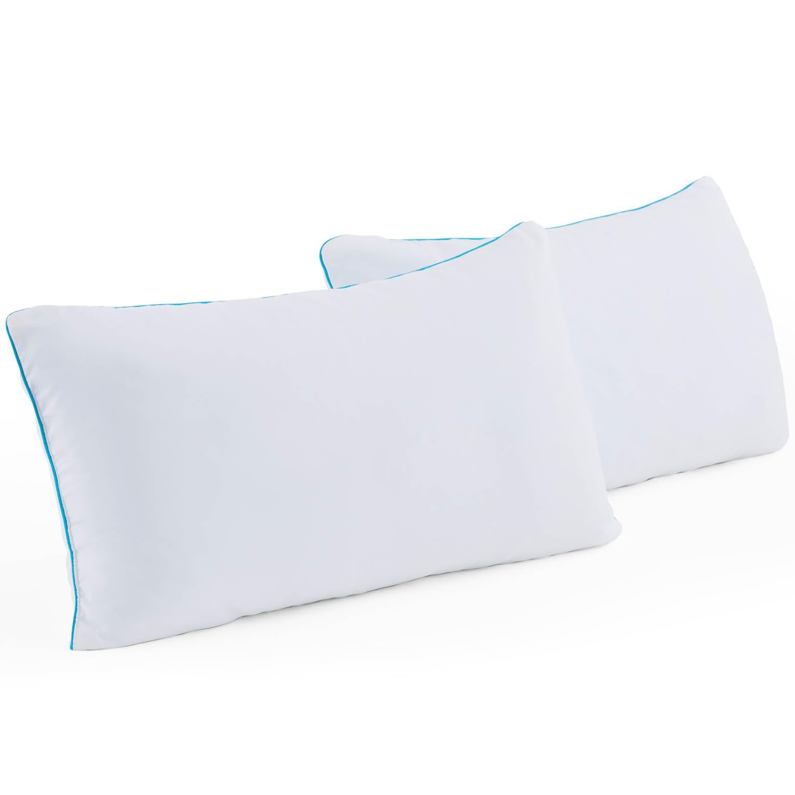 Linenspa Shredded Memory Foam 2 Pack Pillow, Queen (Pack of 2), White 2 Count