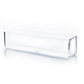 WGV Rectangle Block Glass Vase, Width 4, Length 16, Height 4, Clear Long Floral Container, Candle Holder for Home Office Wedding