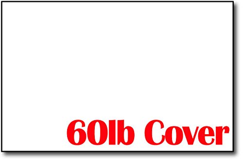 White 60Lb Cover 5 1/2' X 8 1/2' Cover Sheets (Half Letter Size) - 250 Sheets