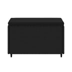 vidaXL Outdoor Patio Footrest with Cushion - Black, Made of Quality PE Rattan and Powder-Coated Steel, Featuring a Modular and Stylish Design, Offers Comfortable Seating with Thick Padded Cushion