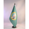 Washington Table Flag 5' X 8' - Us State Of Washington Desk Flag 21 X 14 Cm - Black Plastic Stick And Base - Az Flag