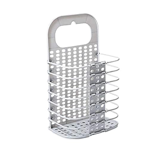 Novyrix Wall Mounted Foldable Laundry Basket, Hanging Dirty Clothes Storage Organiser For Bathroom, Bedroom And Kitchen