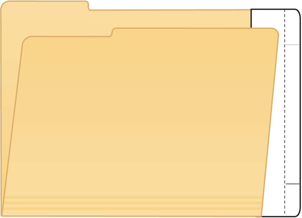 Tabbies Extenda-Jacket Strips, Convert Top Tab Cut Folders Into End Tab File Folders, White, 3/4' Tab Extension, Full End-Tab,