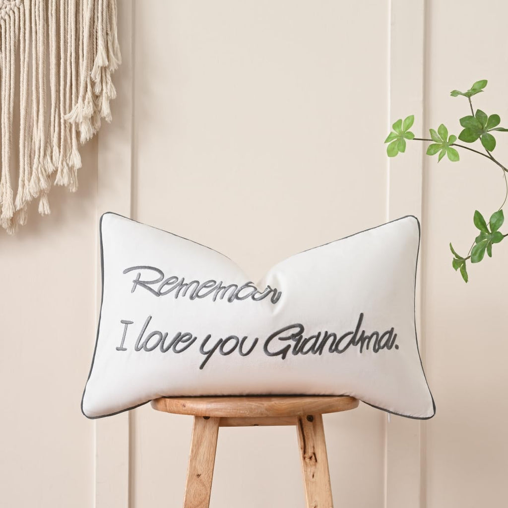 Sanmetex Grandma Birthday Gifts, Best Grandma Gifts For Mothers Day With Quote Remember I Love You Grandma Lumbar Pillow Cover 1