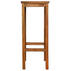vidaXL 2X Solid Wood Bar Stool Foldable Patio Outdoor Garden Chair Seat Dining