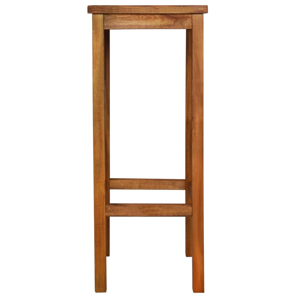 vidaXL 2X Solid Wood Bar Stool Foldable Patio Outdoor Garden Chair Seat Dining