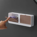 NIV Creation Creative Wall Soap Box with Lid | Double Mesh Standing Soap Dryer Holder | Flip Wall Mounted Double Soap Holder wit