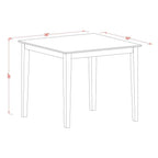 East West Furniture VNT-WHI-T Square Counter Height Dining Table for Small Spaces, Buttermilk Cherry