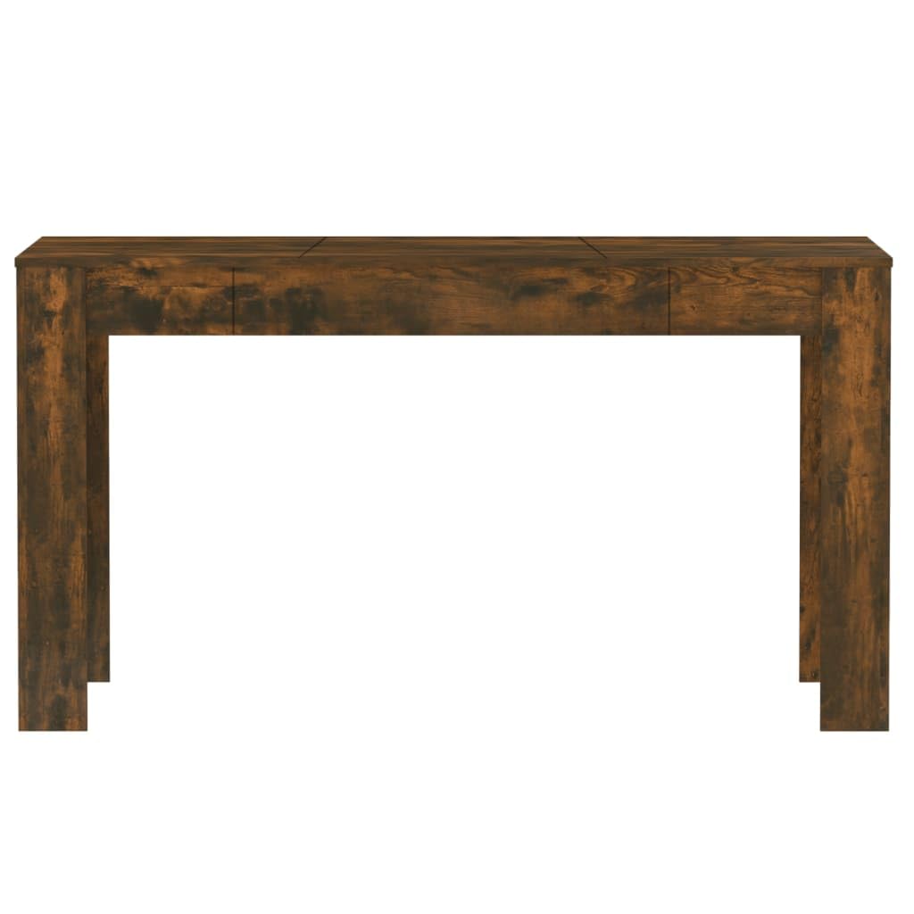 Vidaxl Engineered Wood Dining Table In Smoked Oak - Sturdy Construction, Space-Savvy, Perfect For Dining Room And Kitchen