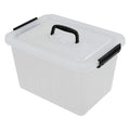 Ramddy 12 Quart Clear Storage Box with Lid and Black Latches, 1 Pack