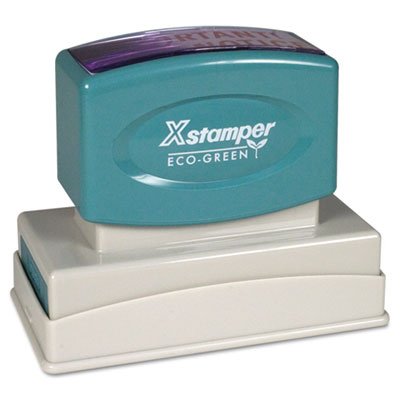 Xstamper ECO-GREEN Custom Message Stamp, Pre-Inked, N18, 7/8 x 2 3/4