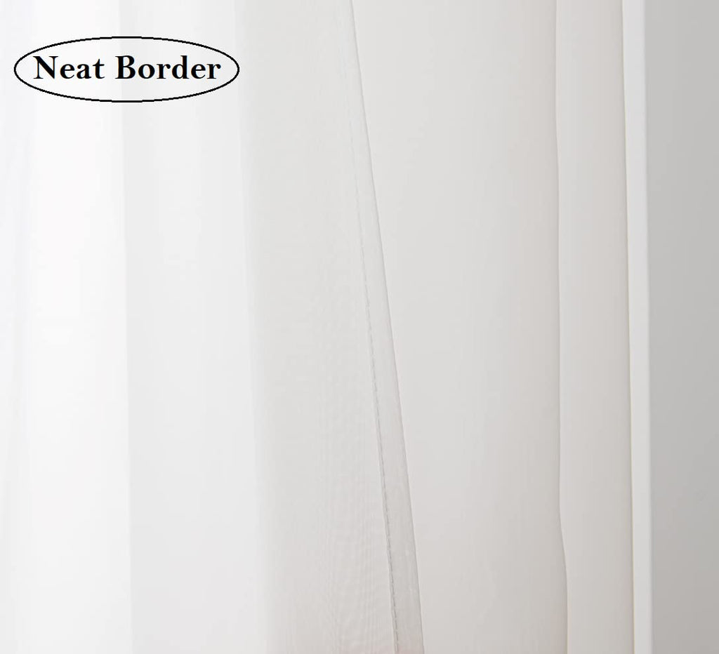 Pi Beige Sheer Tier Curtains 30 Inches Length With Grommet,Short Half Window Curtain Voile Textured For Kitchen/Bathroom/Farmhouse/Basement 2 Panels (W42Xl30,Beige)