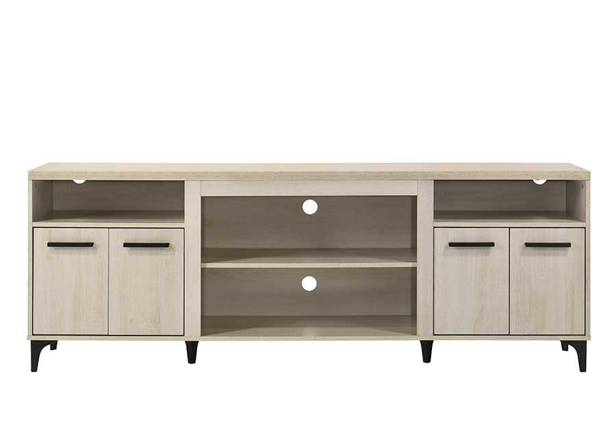 Evander 70 inch W Oak Finish 4-Door TV Stand
