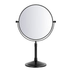 DOWRY Makeup Mirror 10x Magnification Vanity Mirror Tabletop Two-Sided Swivel Matte Black