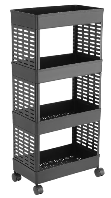 Zesty Plastic Multipurpose 4Tier Floor Mount Corner Shelf Kitchen Organizer Rack/Storage Shelf/Dish Rack/Storage Rack For Kitch