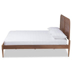 Baxton Studio Kassidy Classic and Traditional Walnut Brown Finished Wood Queen Size Platform Bed