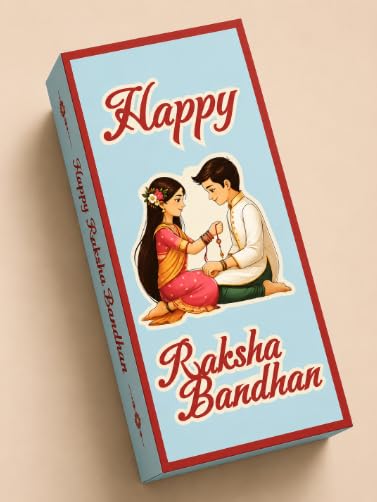 Homebakers Mart Happy Raksha Bandhan Bar Box 6x3 Inch | Festive Rakhi Gift Packaging Box Pack Of 10 (Forever Bond Collection)