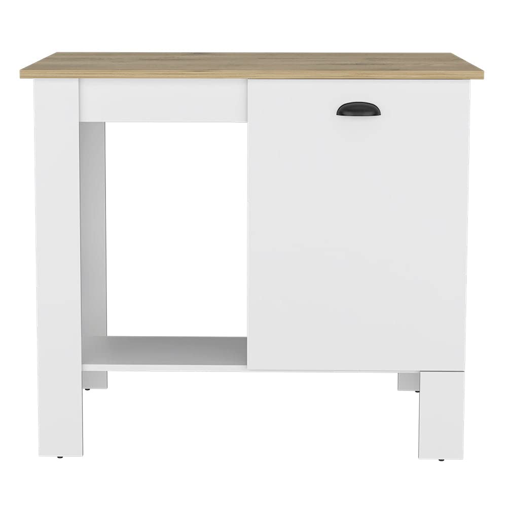 Kitchen Island, Shoproni, White -White -Kitchen