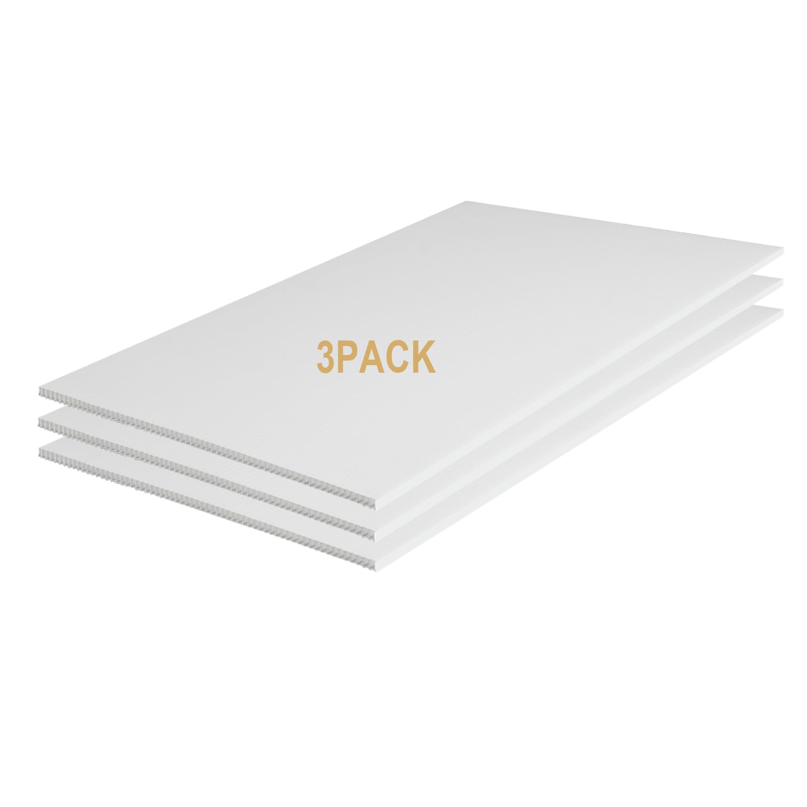 Ydisplay 3Pack Poster Blank Board 24  36 Corrugated Plastic Board 3/16 Inches Thick For School Projects,Craft,Art & Display,Whit
