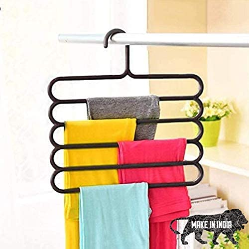 Ajb Closet Organiser Space Saving Plastic MultiFunctional Storage Wardrobe Clothes Organizer Hanger For Shirts, Pants, Skirts3