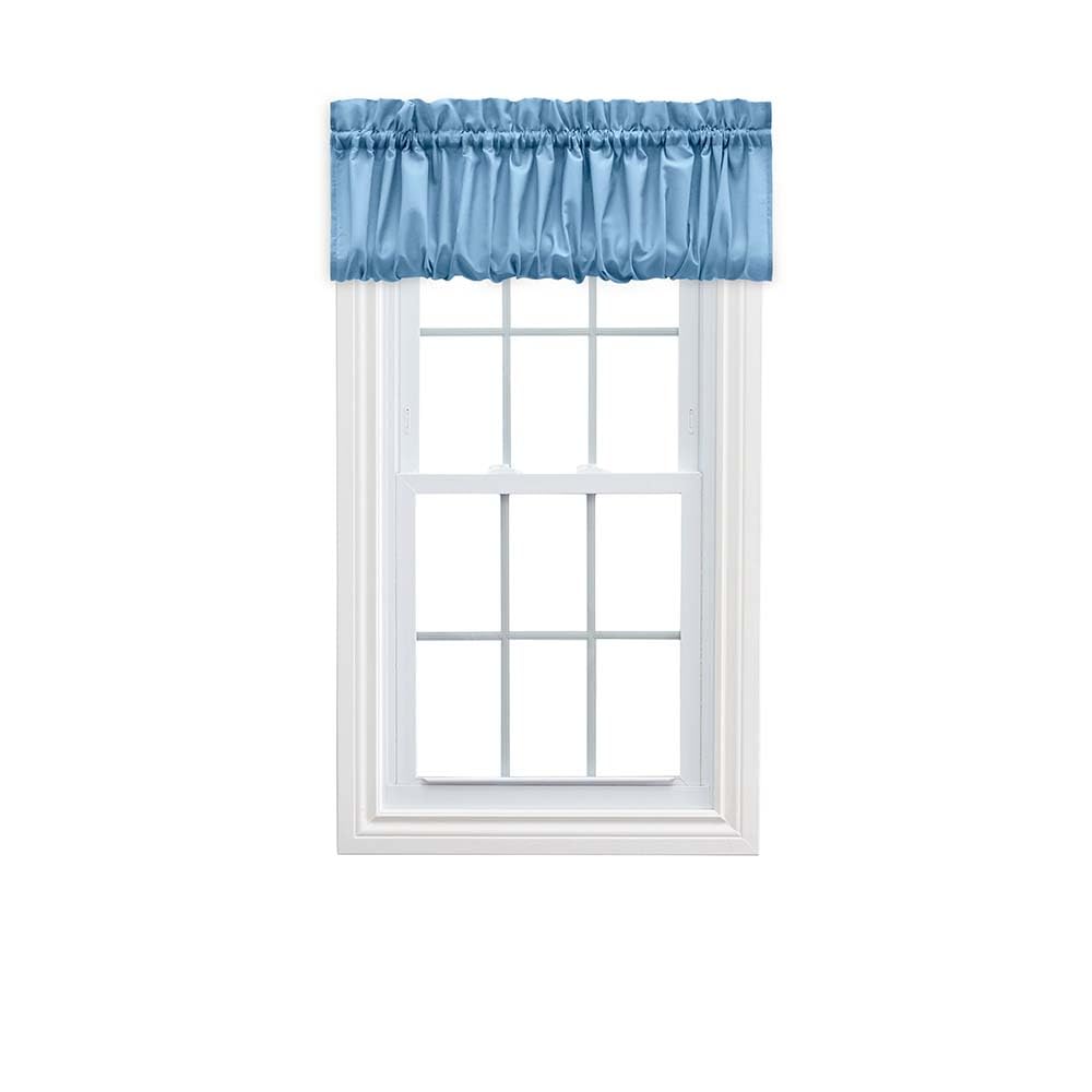 Ellis Curtain Stacey Sheer Balloon Valance, 60 x 15, Slate