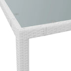 9 Piece Outdoor Dining Set Poly Rattan Cream White