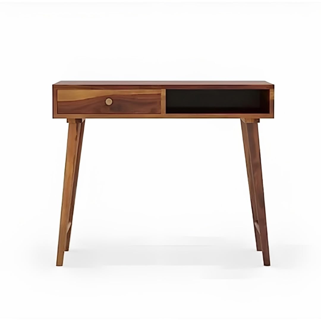 Furnstreet Furniture Sheesham Wood Writing Study Table For Students Solid Wood Workstation Laptop Tables Office Desk With Drawer