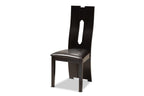 Baxton Studio Torin Dark Brown Faux Leather Wood 5-Piece Dining Set