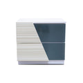 Best Master Manchester 2-Drawer Poplar Wood Bedroom Nightstand In Zebra/White